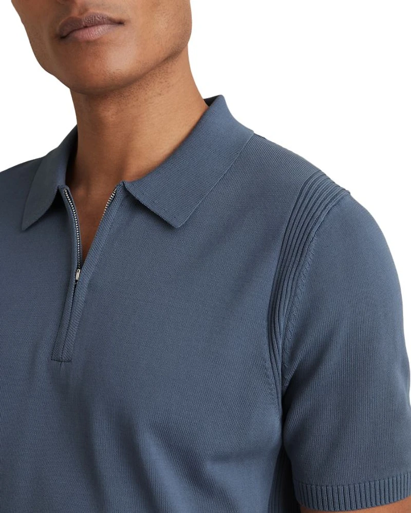 Berkley Slim Fit Quarter Zip Knit Polo Shirt