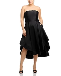 Mikado Strapless Midi Gown - Exclusive