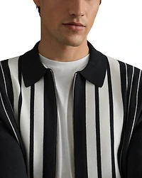 Ambient Regular Fit Striped Through Knit Jacket