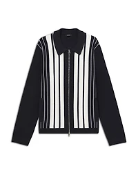 Ambient Regular Fit Striped Through Knit Jacket