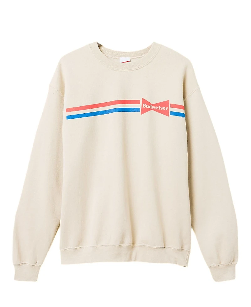 Junk Food Clothing Unisex Budweiser Striped Flea Market Fleece