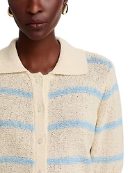 Cherry Stripe Polo Neck Sweater