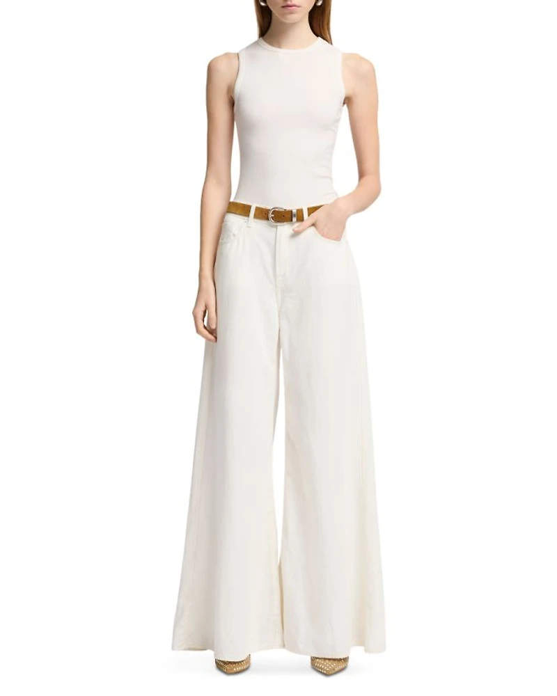 Willow High Rise Wide Leg Jeans Linen Ostuni