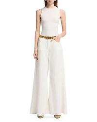 Willow High Rise Wide Leg Jeans Linen Ostuni