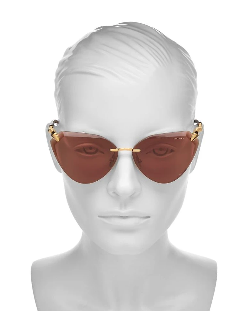 Serpenti Cat Eye Sunglasses, 65mm