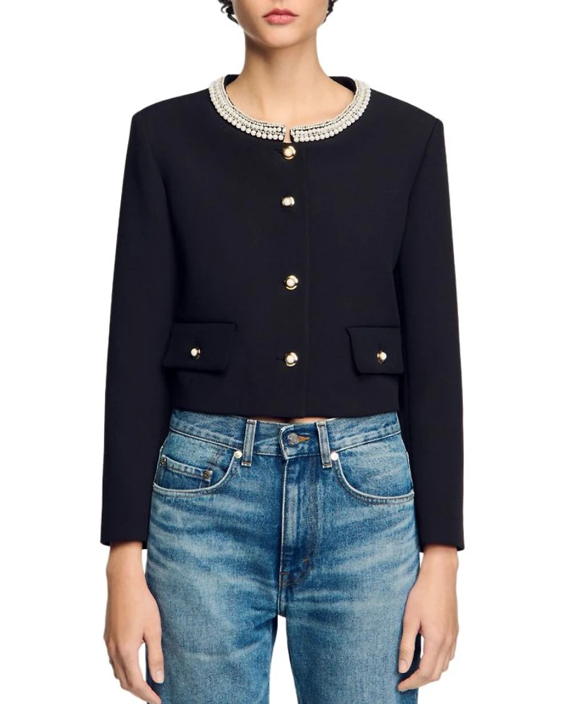 Beaded Collar Jacket