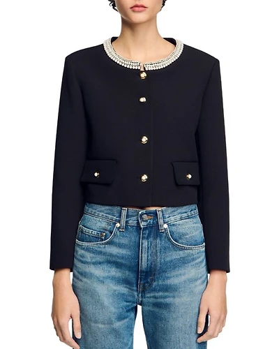 Beaded Collar Jacket