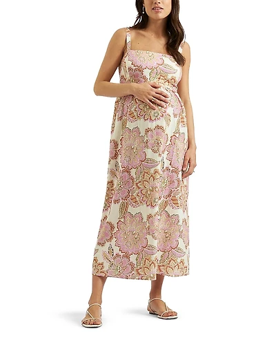 Ripe Maternity Hope Tie Back Linen Dress