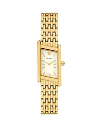 The Eleanor Angled Two-Hand Gold-Tone Stainless Steel Watch, 19mm x 37mm