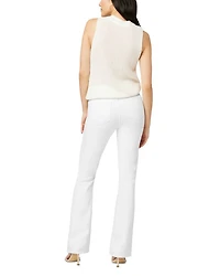 The Provocateur Petite Mid Rise Bootcut Jeans White