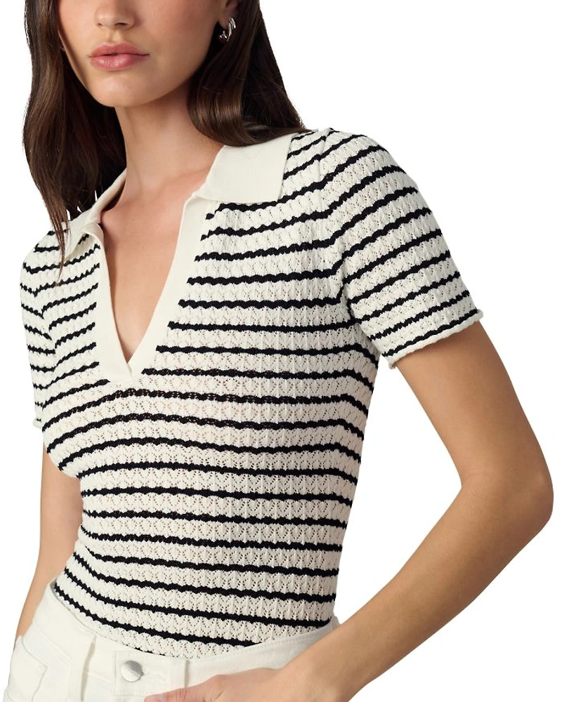 The Jess Pointelle Polo Shirt