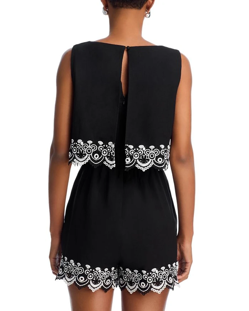 Eyelet Embroidered Romper - Exclusive