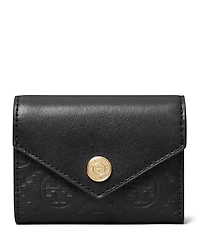 Small T Monogram Leather Envelope Wallet
