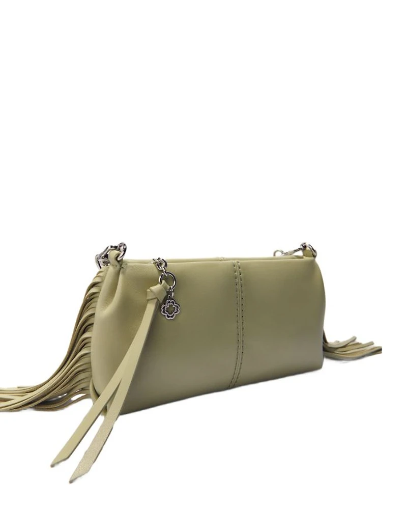 Miss M Fringed Leather Clutch