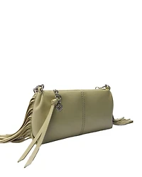 Miss M Fringed Leather Clutch
