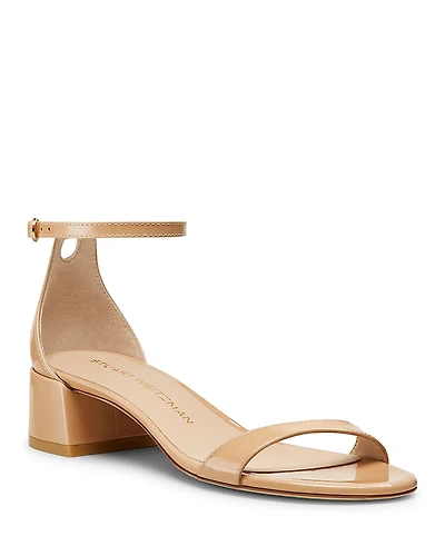 Stuart Weitzman Women's Nudist Block Heel Sandals