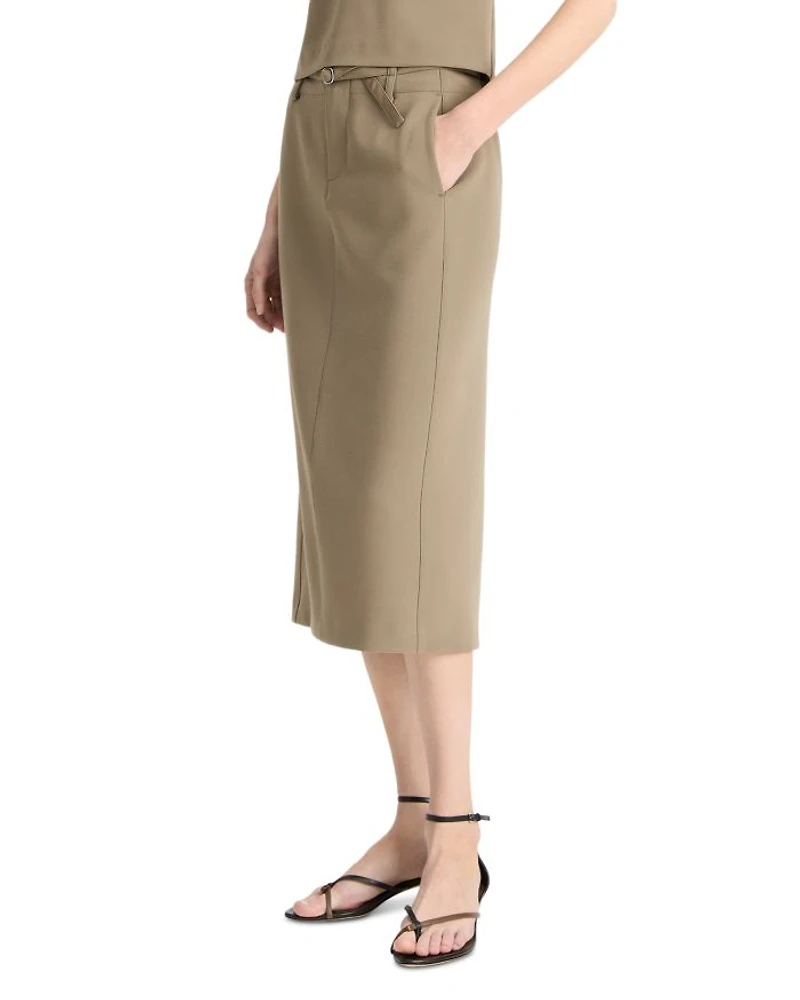 Belted Pencil Skirt