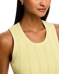 14K Yellow Gold Tennis Collection Diamond Collar Necklace, 14-16"