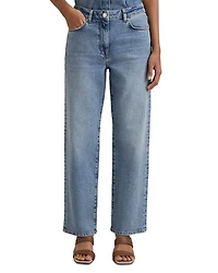 Selin Mid Rise Straight Leg Jeans Light Blue