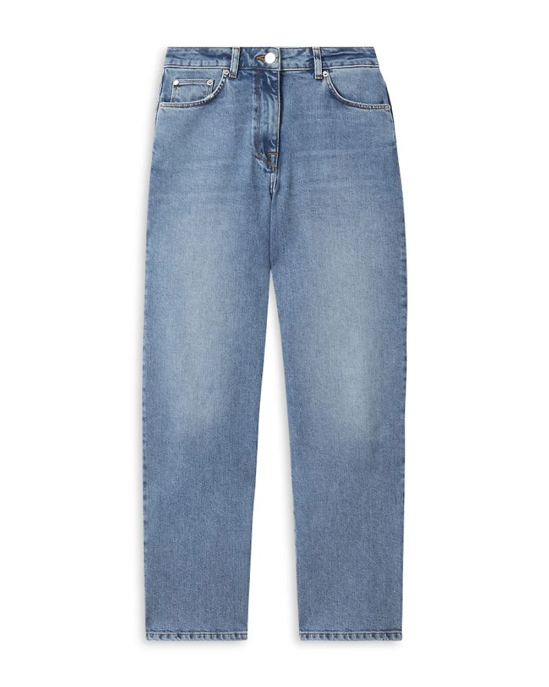 Selin Mid Rise Straight Leg Jeans Light Blue