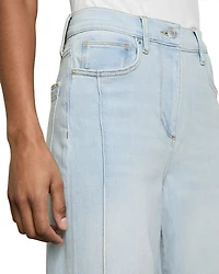 Heather High Rise Wide Leg Jeans Light Blue