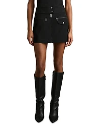 Poppy Zip Ponte Skirt