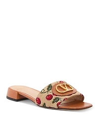 Valentino Garavani Women's VLogo Cherryfic Slide Sandals