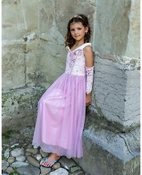 Velvety Soft Sleeping Sweetheart Princess Gown with Arm Warmers Costume - Ages 3-8 Years