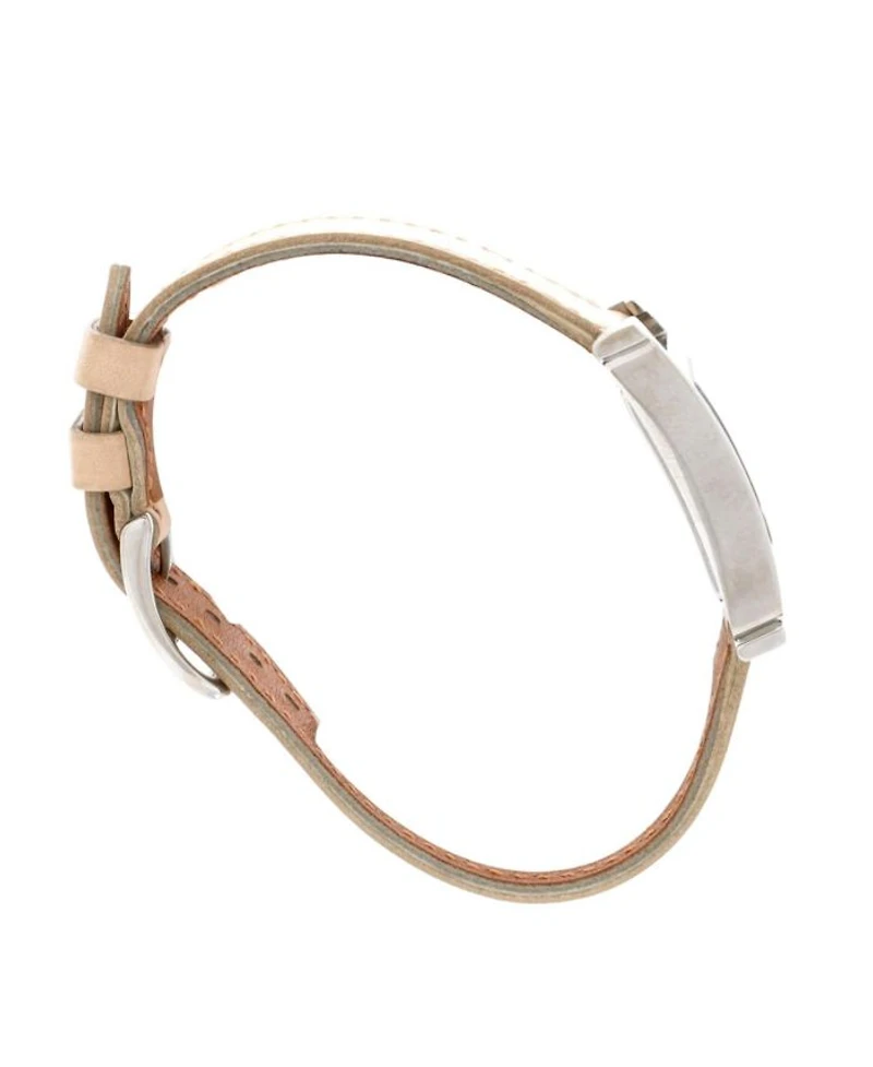 Heure H Quartz Watch in Stainless Steel and Leather 21mm