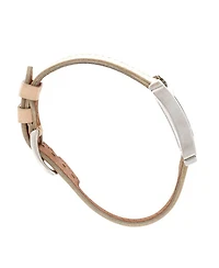 Heure H Quartz Watch in Stainless Steel and Leather 21mm