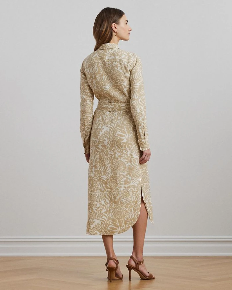 Floral Linen Shirtdress