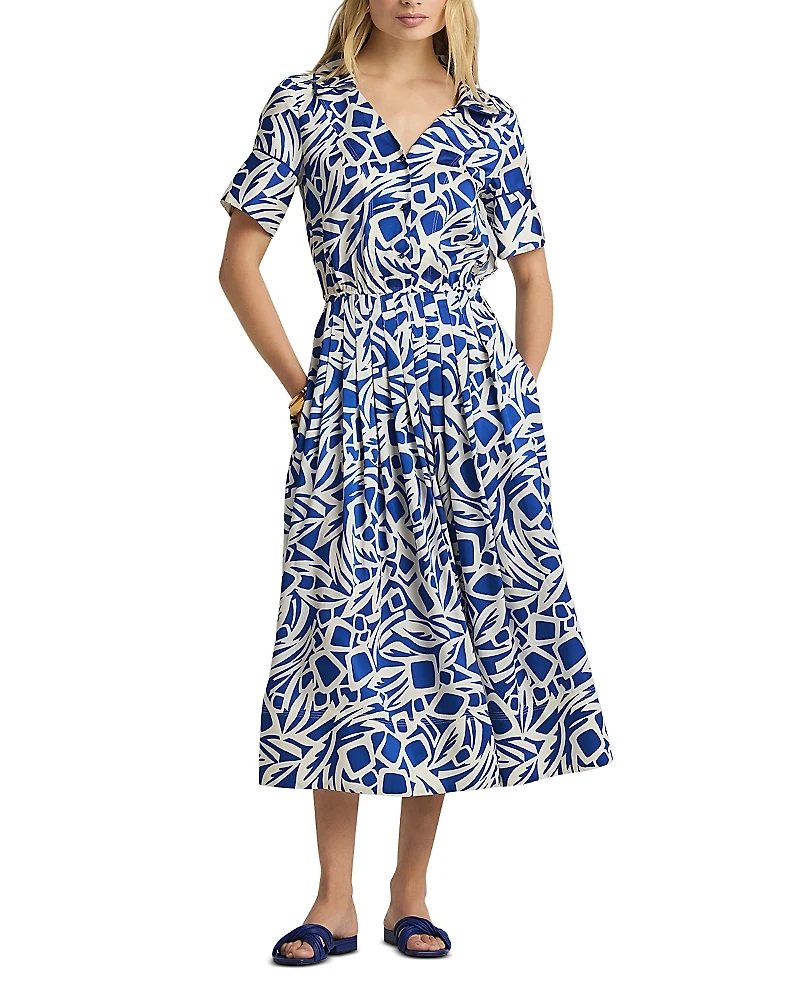 St. John Botanical Print Dress