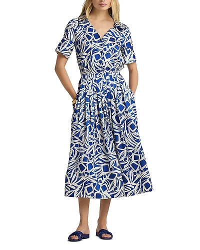 St. John Botanical Print Dress