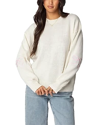 Edikted Rutie Bow Patch Sweater