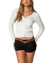 Edikted Odelia Cable Knit Cardigan