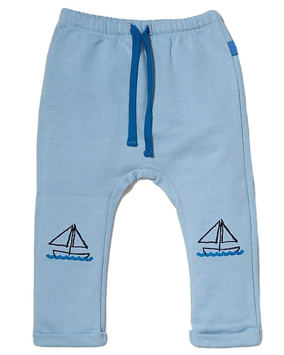 Mon Coeur Boys' Recycled Cotton Sailboat Joggers - Baby