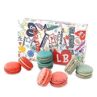 La Biscuitery Graffiti 12 Piece Macarons