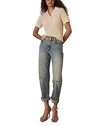 Evi Stitch Polo Top