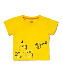 Mon Coeur Unisex Recycled Cotton Sandcastle T-Shirt - Baby, Little Kid