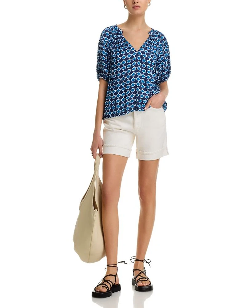 Split Neck Fan Top