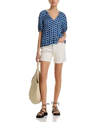 Split Neck Fan Top