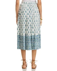 Block Print Midi Skirt