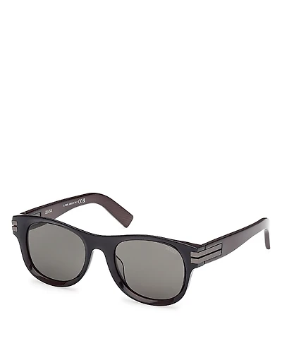 Zegna Round Sunglasses, 54mm