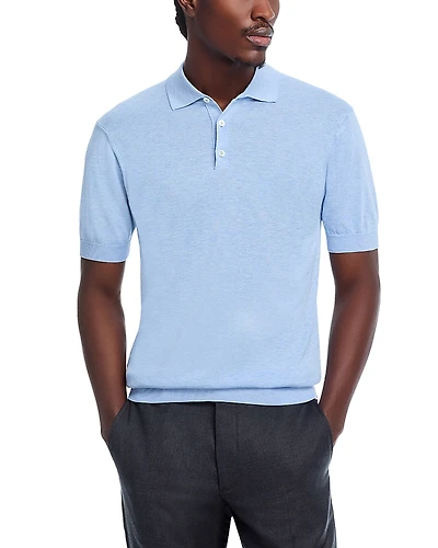 Jack Victor Cotton & Silk Knit Polo Shirt