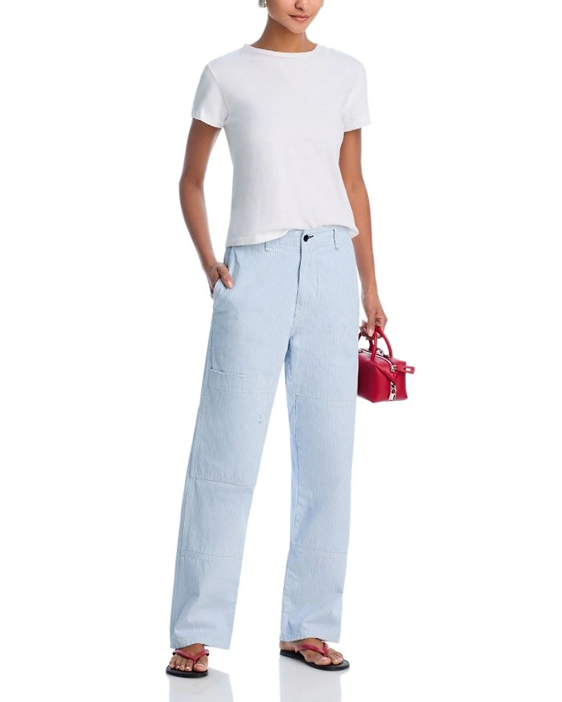 Carpenter High Rise Jeans Blue Strip