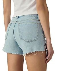 The Ozzie Side Slit Denim Shorts Down Play