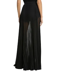 Pleated Chiffon Maxi Skirt
