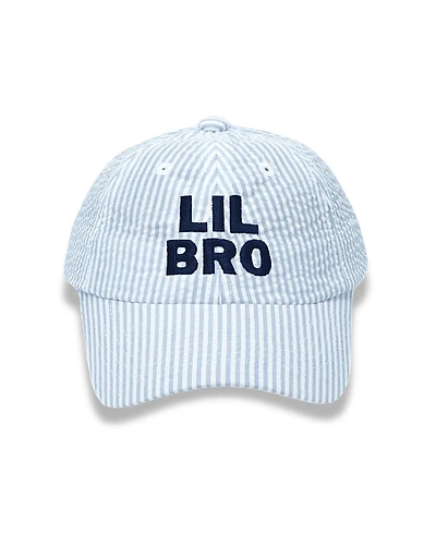 Bits & Bows Boys' Seersucker Lil Bro Baseball Hat - Baby