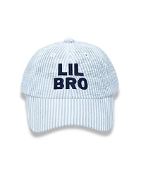 Bits & Bows Boys' Seersucker Lil Bro Baseball Hat - Baby