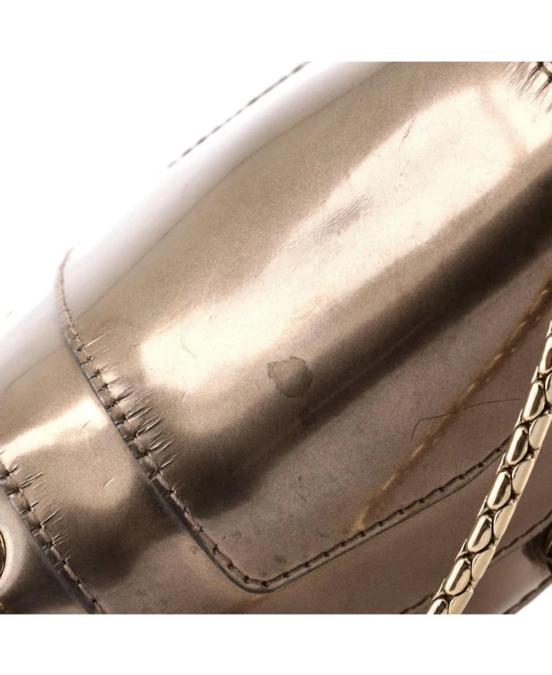 Serpenti Forever Square Shoulder Bag Metallic Leather